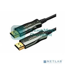 Кабель HDMI AOC-HM-HM-20M Wize, оптический, 20 м, 4K/60HZ, v.2.0, ARC, 19M/19M, черный, коробка