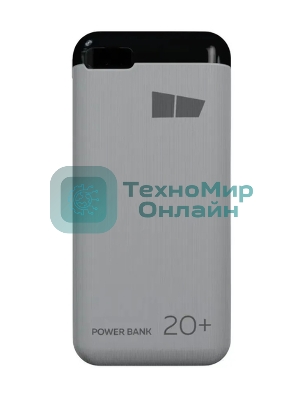 Портативный аккумулятор More choice (4620202550552) PB22-20 с кабелем 2USB 2.1A - 20000mAh белый