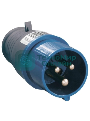 Вилка IEK PSR01-016-3 013 2Р+РЕ 16А 220В IP44 IEK