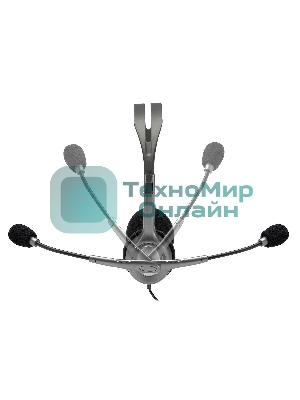 Гарнитура Logitech H110 серебристый, проводная, 3.5 мм