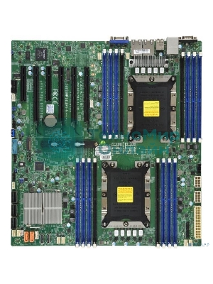 Материнская плата Supermicro MBD-X11DPI-N-B, LGA 3647, Intel C621, 16xDDR4, 14xSATA, 1xM.2, 6xPCI-E 3.0 (x16, x8), 2x 1Gb LAN, 1xVGA, 4xUSB-A 2.0, 3xUSB-A 3.2 Gen 1, 2xCOM, E-ATX, Bulk