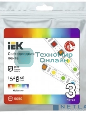 Лента светодиодная IEK LED LSR2-3-060-20-3-03 3м LSR-5050RGB60-14,4-IP20-12В