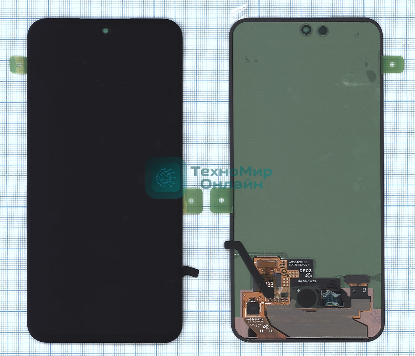 Дисплей для Samsung Galaxy S23 FE SM-S711B в сборе с тачскрином, черный orig