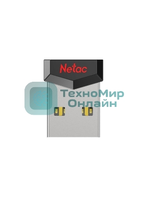 Флешка USB Netac UM81 (NT03UM81N-008G-20BK), 8Gb, USB 2.0, R/W 30/10, черный/красный
