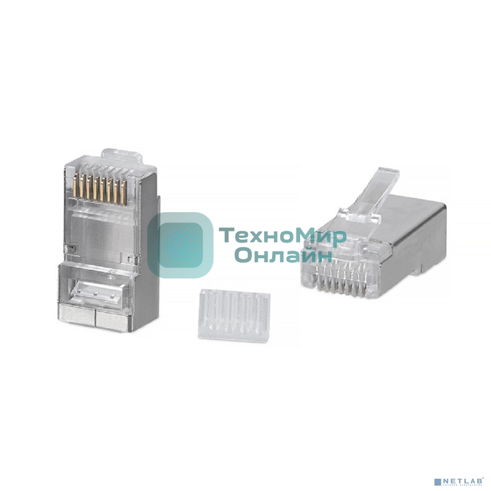 Коннектор Cabeus, RJ45(8p8c), кат. 6, экр., прозрачный