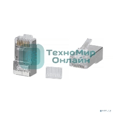 Коннектор Cabeus, RJ45(8p8c), кат. 6, экр., прозрачный