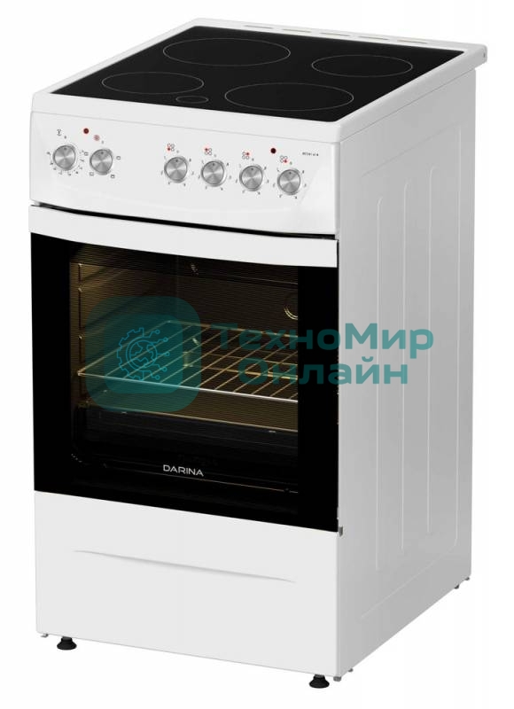 Плита электрическая Darina 1D5 EC 241 614 W белый/черный, конфорок 4 шт, духовка 50 л, 50 см x 85 см x 60 см