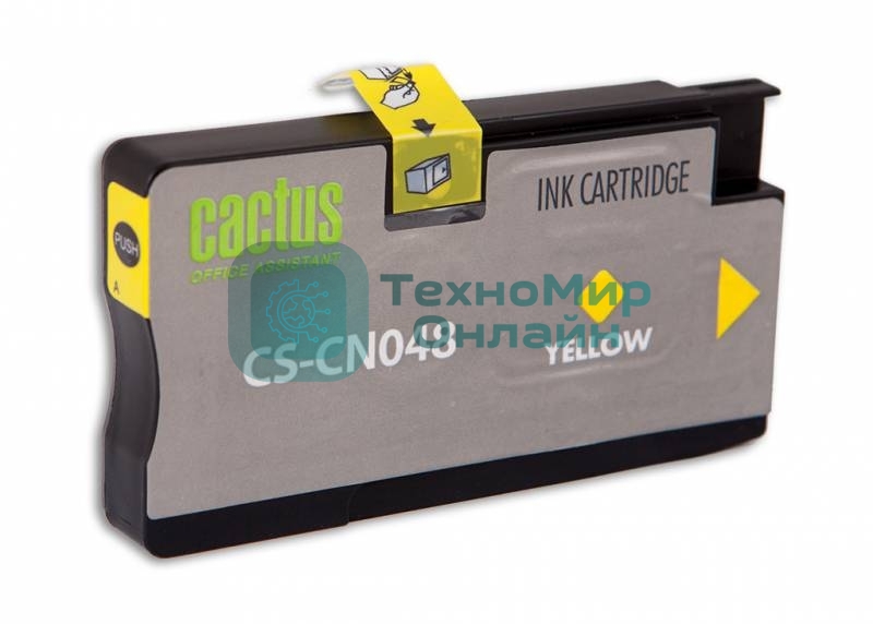 Картридж струйный Cactus CS-CN048 №951XL желтый (26 мл) для HP OfficeJet 251dw Pro, 276dw Pro, 8100 Pro, 8100e, 8600 Pro (N911a), 8600 Pro Plus (N911g), 8610 Pro (A7F64A), 8615 Pro, 8616 Pro, 8620 Pro