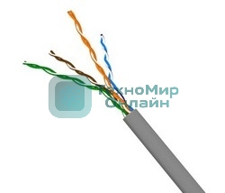 Кабель TWT UTP, серии XS, 2 пары, Кат.5e, PVC, 305 метров, серый