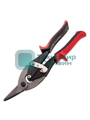 Ножницы по металлу Matrix, 250 мм, левые, обрезиненные рукоятки