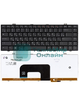 Клавиатура для ноутбука Dell Studio 14 14z 1440 1450 1457 черная с подсветкой