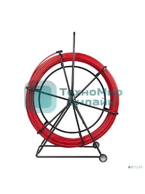 Протяжка кабельная Rexant (УЗК в тележке), стеклопруток d=11,0 мм, 100 м красная