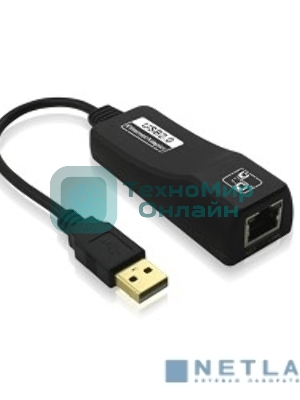Переходник Greenconnect Адаптер USB 2.0 -> Ethernet RJ-45, USB 2.0 -> Ethernet RJ-45 GCR-LNU202