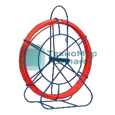 Протяжка кабельная Rexant (УЗК в напольной катушке), стеклопруток, d=6,0мм, 30м, красная