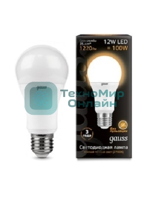 Лампа светодиодная Gauss LD102502112LED A60 globe 12W E27 2700K
