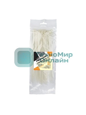 Хомут-стяжка кабельная нейлоновая PROconnect 250 x3,6 мм, белая, упаковка 100 шт.