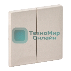 Лицевая панель для двухклавишного выключателя. Слоновая кость Valena LIFE
