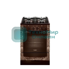 Плита газовая Gefest ПГ 6500-02 0114 коричневый, конфорок 4 шт, духовка 52 л, 60 см x 85 см x 60 см