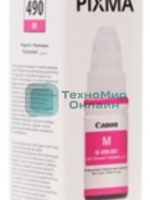Чернила Canon GI-490M 0665C001 пурпурный для Canon Pixma G1400/2400/3400 (70мл)