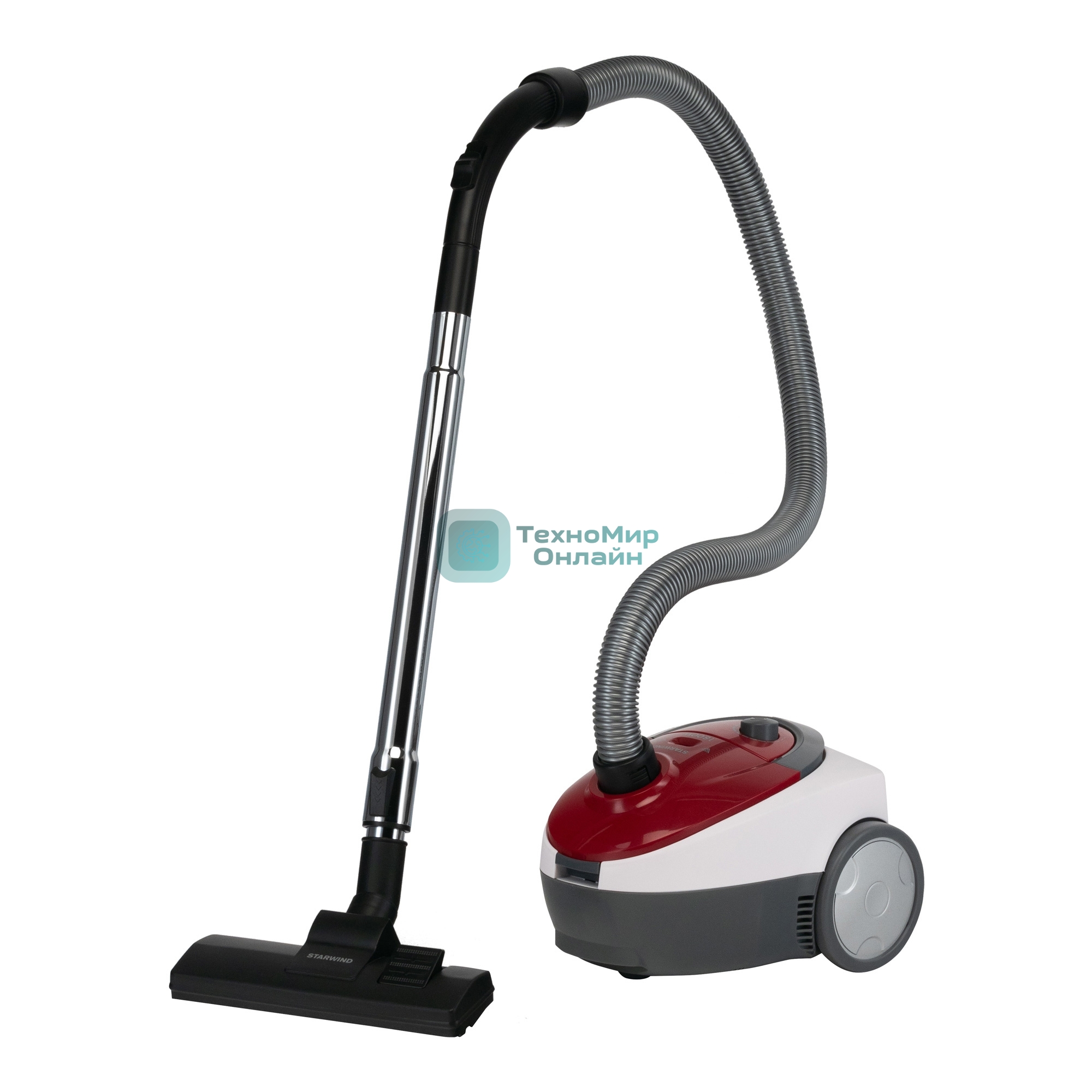 Пылесос Starwind SCB1114 красный/белый, 300/1800 Вт, уборка сухая, пылесборник мешок 2 л
