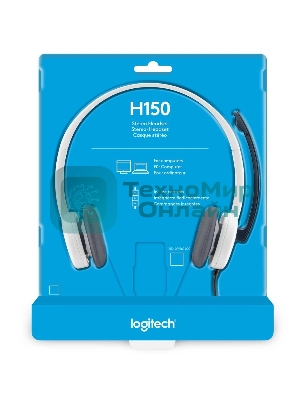 Гарнитура Logitech H150 белый, проводная, 3.5 мм