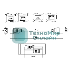 Кабель Hyperline PWC-IEC19-IEC20-1.8-BKКабель питания IEC 320 C19 - IEC 320 C20 (3x1.5), 1.8 м
