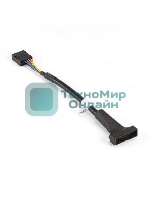 Кабель-переходник USB 2.0-USB 3.0 ExeGate EX-CC-U3U2-0.15 (9pin(F)/19pin(M), 0,15м)