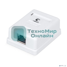 Розетка в сборе Cabeus, 1x RJ45(8P8C), кат. 5е, экр., внешняя, белый, (WS-8P8C-Cat.5e-SH-1)