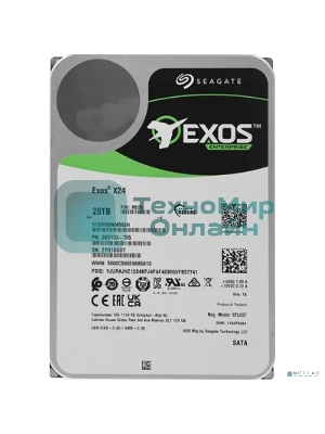 Жесткий диск Seagate Exos X24 20Tb 7200RPM SATA 512MB ST20000NM002H