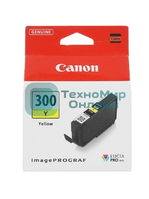 Картридж струйный Canon PFI-300 Y EUR/OCN желтый (530 стр.) для Canon imagePROGRAF PRO-300