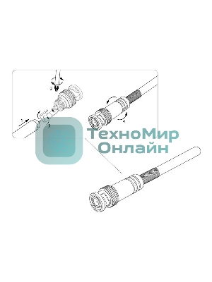 Разъем Rexant штекер BNC под винт с пружиной металл