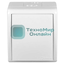 Выключатель 1-кл. ОП Simon15 10А IP54 белый Simon 1594101-030