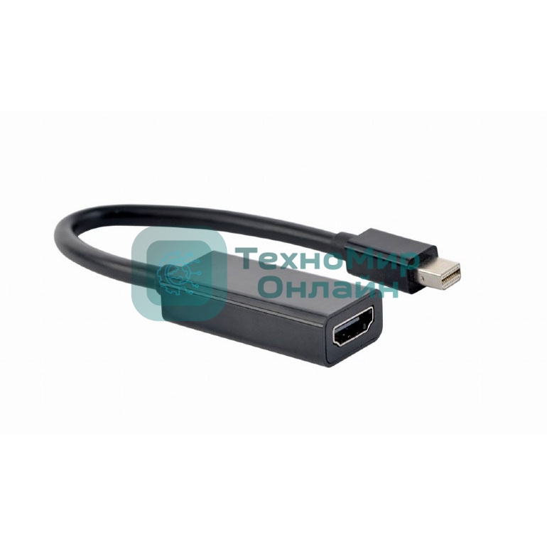 Переходник miniDisplayPort -> HDMI, Cablexpert A-mDPM-HDMIF4K-01, 4K, 20M/19F, кабель 15 см, черный, пакет