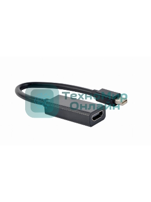 Переходник miniDisplayPort -> HDMI, Cablexpert A-mDPM-HDMIF4K-01, 4K, 20M/19F, кабель 15 см, черный, пакет