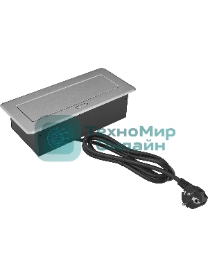 Розетка Cactus CS-SOCKET-EU3-GYBK для столешницы серый (уп.:1шт)