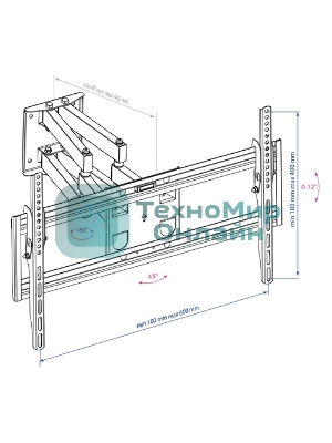 Кронштейн для телевизора Arm Media PT-16 NEW черный, 22
