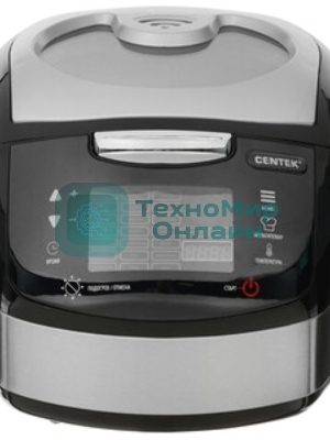 Мультиварка Centek CT-1472 Ceramic черный/сталь, 860 Вт, 5.0 л, LED, 21 программа