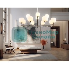 Люстра Ambrella light LH53005/12 SN/FR сатин никель/белый матовый G9*12 max 40W D910*680