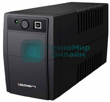 Интерактивный ИБП IPPON BACK BASIC 850 (480Вт/850ВА) 1-фазное входное напряжение, выходная мощность 850 ВА / 480 Вт, выходных разъемов: 2, разъемов с питанием от батареи: 2, интерфейсы: USB, время зарядки 6 ч.