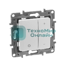 Светорегулятор нажимной 400Вт, бел. ETIKA Светорегулятор нажимной 400Вт, бел.