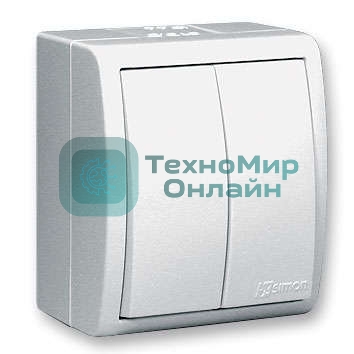 Выключатель 2-кл. ОП Simon15 10А IP54 белый Simon 1594398-030