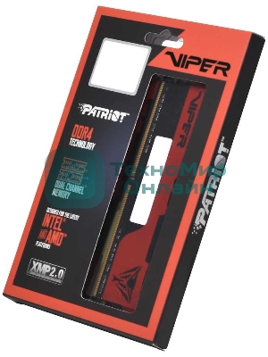 Оперативная память Patriot Viper Elite II, DDR4, 16GB (2x8 GB), 3600 MHz, CL20, DIMM, радиатор, красный, черный