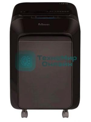 Шредер Fellowes PowerShred LX210 черный (секр.P-4) перекрестный 16лист. 23лтр. скрепки скобы пл.карты