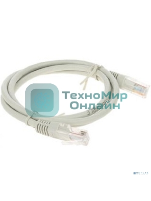 Патч-корд медный UTP Cablexpert PP10-1M cat.5e, 1м, литой, многожильный, серый