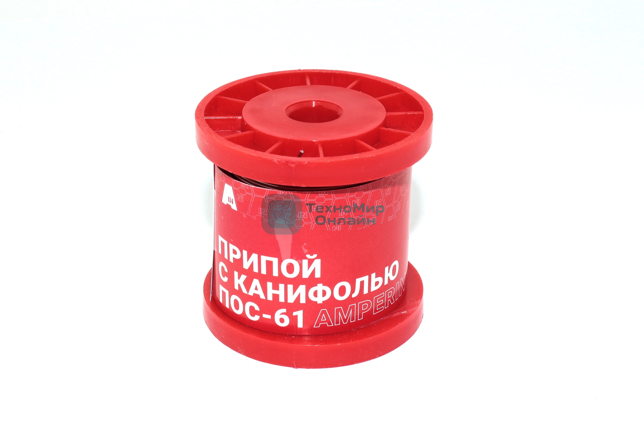 Припой с канифолью ПОС-61 Amperin S61-0.810R диаметр 0,8 мм 100 г.