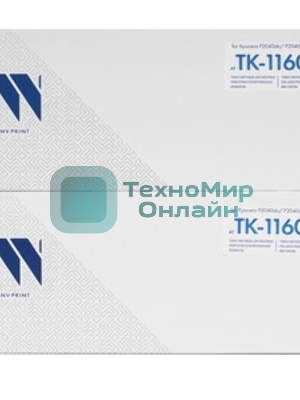 Картридж NVPrint совместимый Kyocera TK-1160 для ECOSYS P2040DN/P2040DW (7200k)