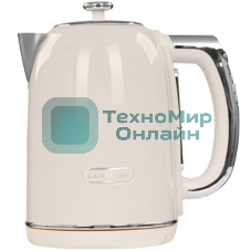 Чайник электрический Galaxy Line GL 0359 1.7 л, 2200 Вт, белый корпус: нерж.сталь/пластик
