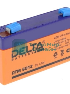 Батарея Delta DTM 6012 (1.2 А\ч, 6В) свинцово- кислотный аккумулятор