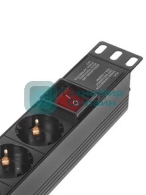 Блок розеток горизонтальный ExeGate ServerPro PDU-19H801 Al-8S-C14-SW, 19