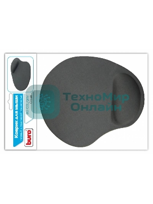 Коврик для мыши гелевый Buro BU-GEL/grey, серый, 230х205х25